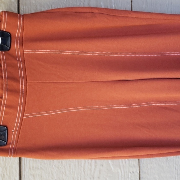 ASOS Pants Burnt Orange Rust color knit flare 4 - Picture 6 of 10